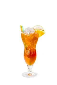 Cocktail on white background Stock Photos