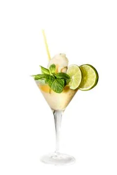 Cocktail on white background Stock Photos