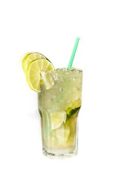 Cocktail on white background Stock Photos