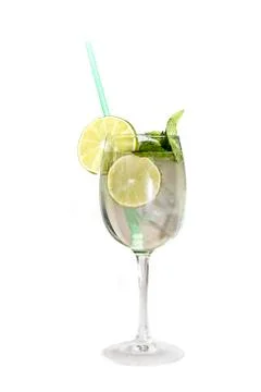Cocktail on white background Stock Photos