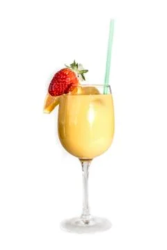 Cocktail on white background Stock Photos