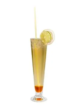 Cocktail on white background Stock Photos