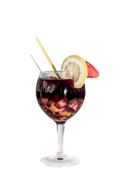 Cocktail on white background Stock Photos