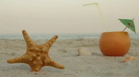 Cocktails on the beach Stock Footage 12167425