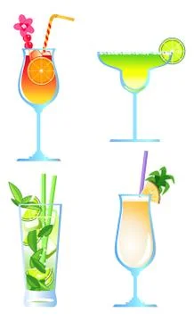 Cocktails Stock Illustration