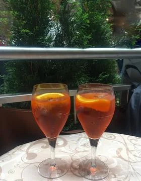 Cocktails on a table. Stock Photos