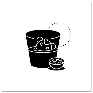 Coco bomb glyph icon Stock Illustration