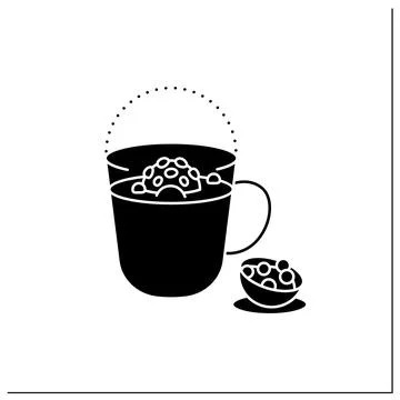 Coco bombs glyph icon Stock Illustration