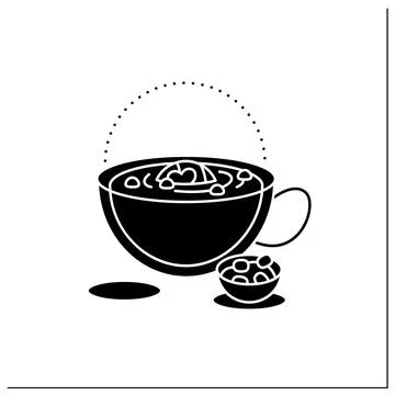 Coco bombs glyph icon Stock Illustration