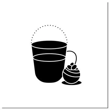 Coco bombs glyph icon Stock Illustration