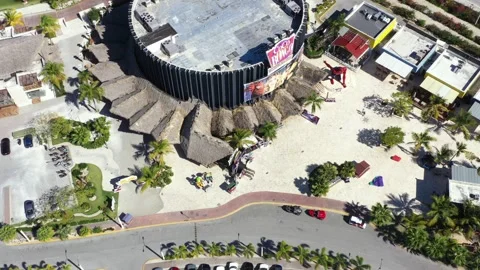 Coco Bongo nightclub building. It is a very famous club in the world Stock Footage 139228137