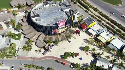 Coco Bongo nightclub building. It is a very famous club in the world Stock Footage 139467860
