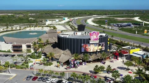 Coco Bongo nightclub building. It is a very famous club in the world Stock Footage 139477785