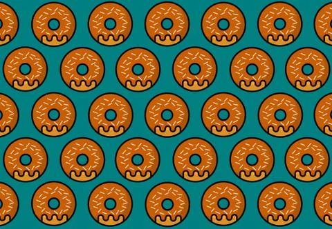 Coco Donut dark blue green Stock Illustration