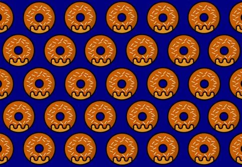 Coco Donut dark blue Stock Illustration