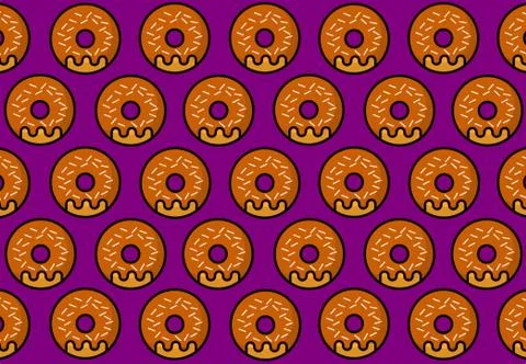 Coco Donut dark purple Stock Illustration