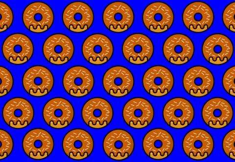 Coco Donut light blue 1 Stock Illustration