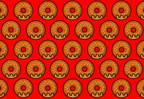 Coco Donut red Stock Illustration