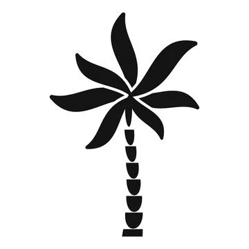 Coco palm tree icon simple vector. Summer plant Ilustración de archivo