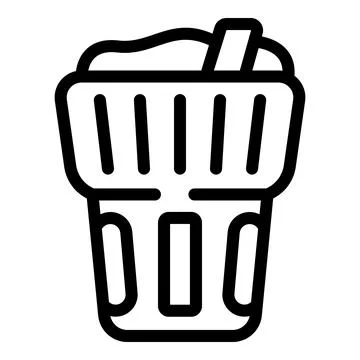 Coco tea iced icon outline vector. Americano bar 스톡 일러스트
