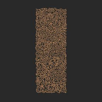 Cocoa abstract pattern. Art line background Vector Stock Illustration