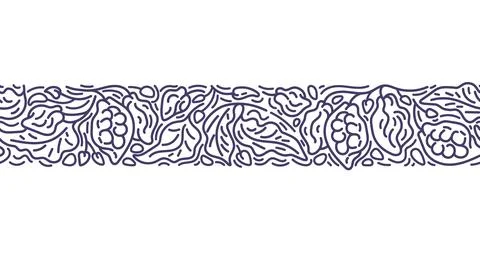 Cocoa abstract strip, seamless pattern. Art border Stock Illustration