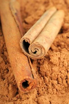 Cocoa and cinnamon Stock Photos