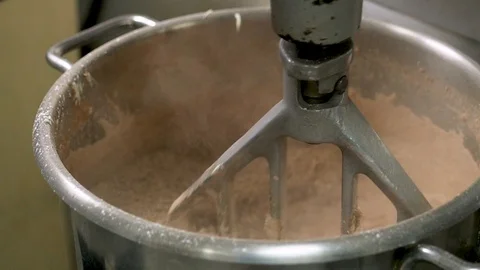 Cocoa and sugar mixed in large mixer slow motion Stock-Footage 94254290