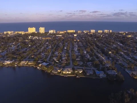 Cocoa Beach Skyline Sunset 動画素材 77428705