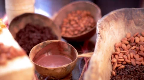 Cocoa beans and powder 스톡 동영상 37946069