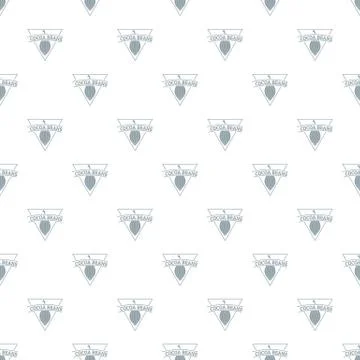 Cocoa beans pattern vector seamless Stock Illustration