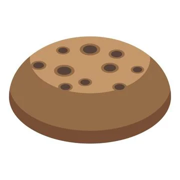 Cocoa biscuit icon, isometric style Illustrazione stock