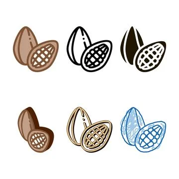 Cocoa bob icon diversity vector outline Stock Illustration
