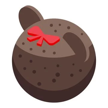 Cocoa bomb icon isometric vector. Chocolate food Stock Illustration