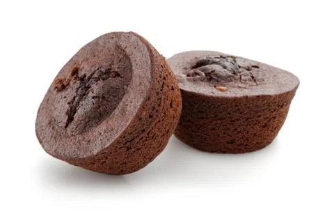 Cocoa cake on white background Stock Photos