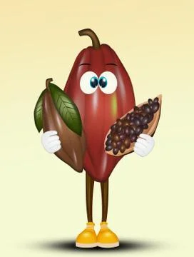 Cocoa cartoon Stock Illustration