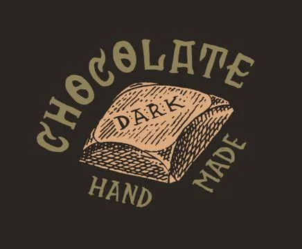 Cocoa Chocolate. Vintage badge or logo for t-shirts, typography, shop or Stock Illustration