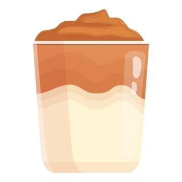 Cocoa drink icon cartoon vector. Dalgona cappuccino ice 스톡 일러스트
