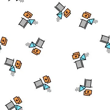 Cocoa falling asleep vector seamless pattern Stock Illustration