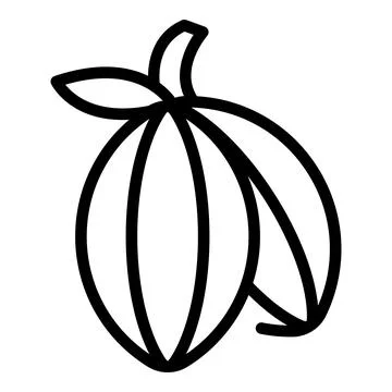 Cocoa fruit icon outline vector. Chocolate candy 스톡 일러스트