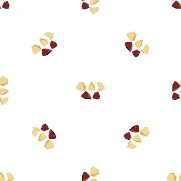 Cocoa fruit part pattern seamless vector Stock Illustration