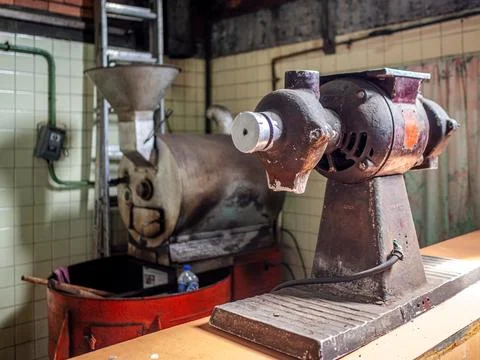 Cocoa grinder Stock Photos