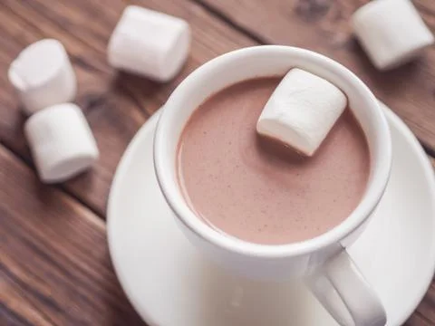 Cocoa with marshmallow Stock Photos