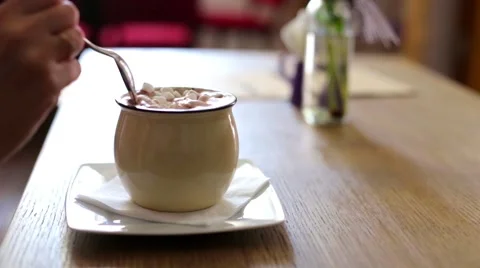 Cocoa with Marshmallows Video stock 54955952