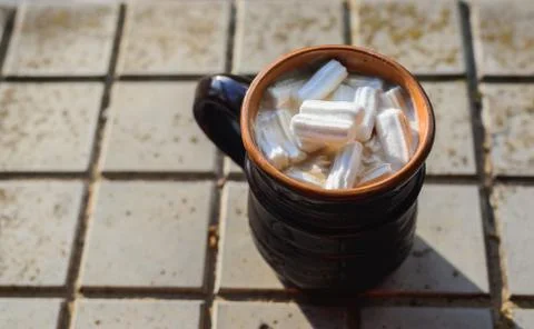 Cocoa with marshmallows Foto stock