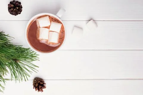 Cocoa with marshmallows Stock Photos