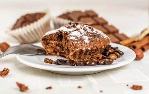 Cocoa muffin Stock Photos