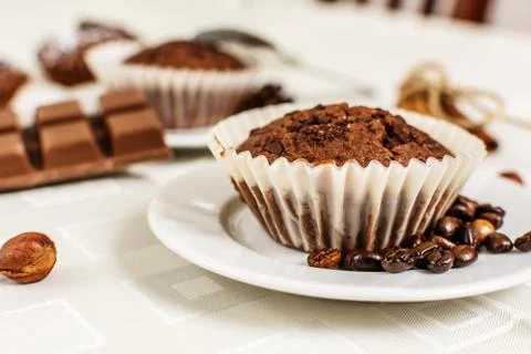 Cocoa muffin Foto stock