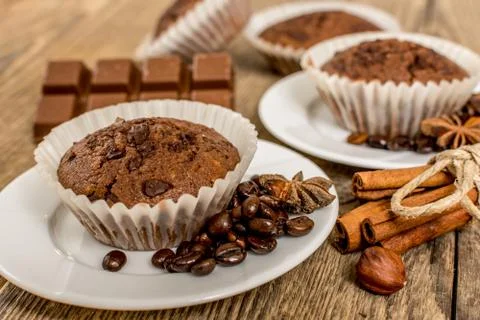 Cocoa muffin Stock Photos