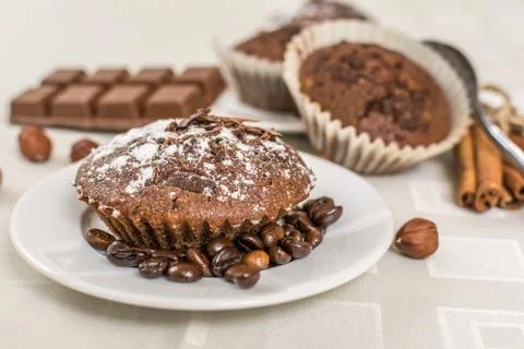 Cocoa muffin Stock Photos